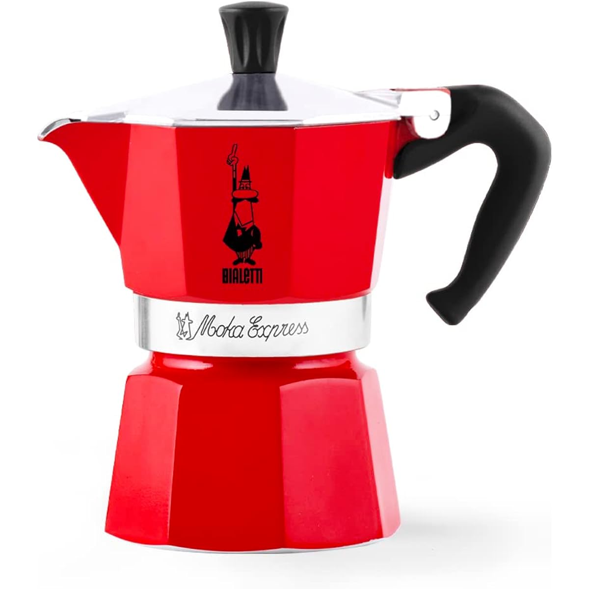 Bialetti 6 Cup Moka Direct Fire Espresso Maker Red