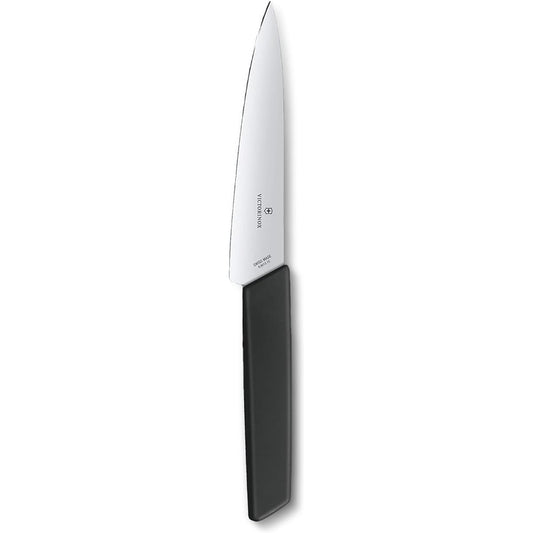 VICTORINOX Chef Knife Office Knife 15cm Black Swiss Modern Gyuto Knife All Purpose Knife Compact 6.9013.15B