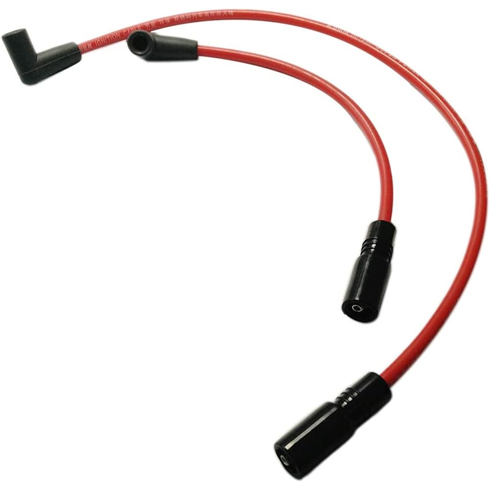 10.4mm 10mm Red Spark Plug Wire Harley Davidson Big Twin 99-19 FXD Dyna Softail
