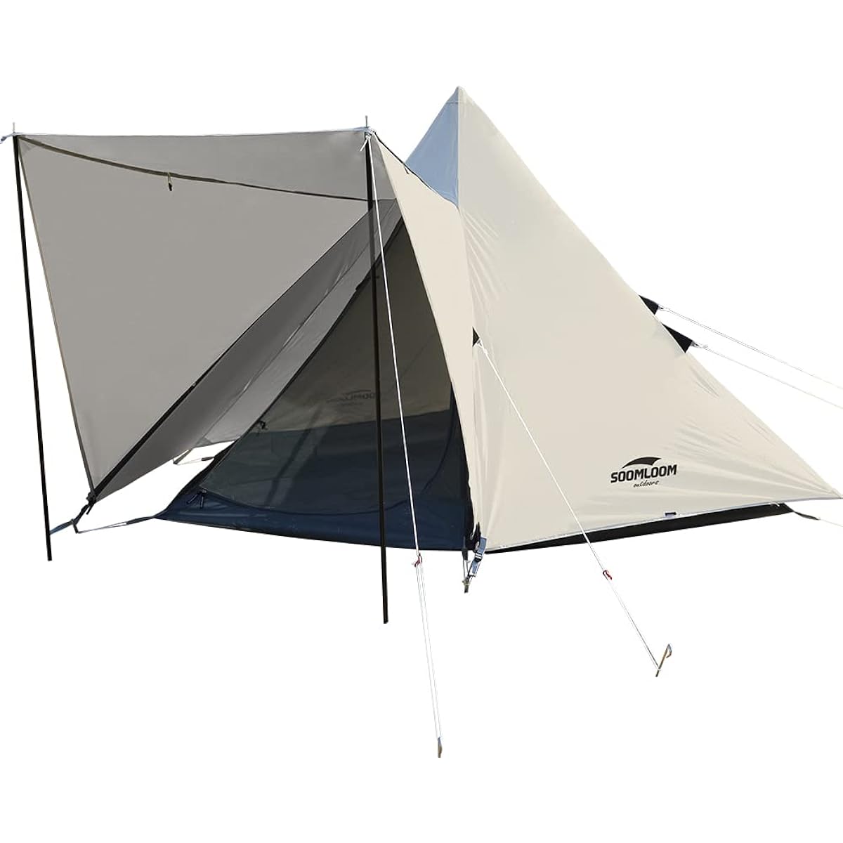 Soomloom 3-4 Person Tent Pristine S One Pole with Inner 315x275x170/280x240x170 Sunshade Comfort Windproof/Rainproof/UV Protection/Ventilation Home/Couple Camping/Outdoor/Camping & Hiking