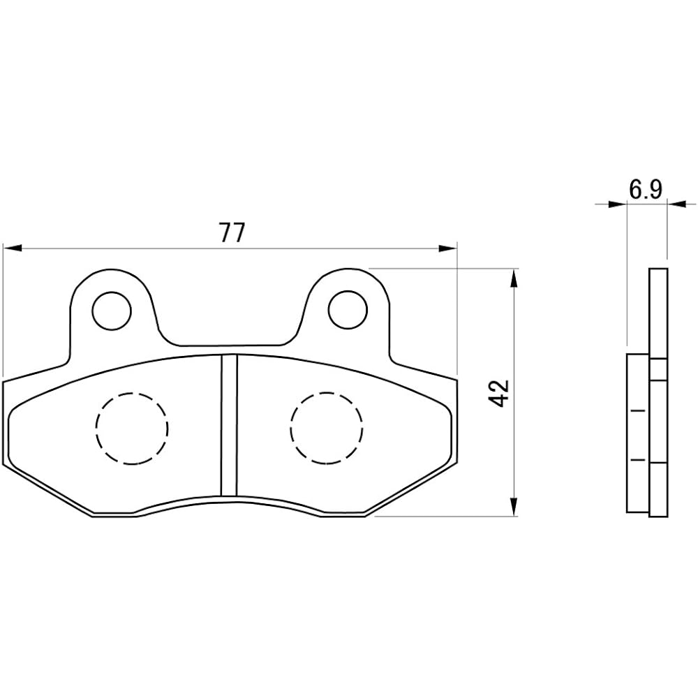 Daytona Motorcycle Brake Pad Red Pad (Semi Metal Pad) NSR80 (87-92) NS-1 (91-92) NSR50 (87-92) etc. Front 79779 Thread No. 4