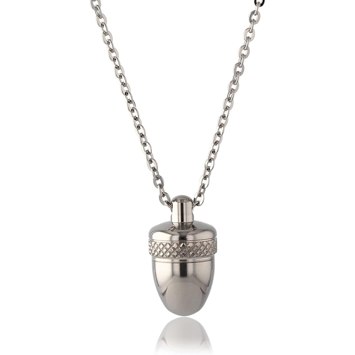 Leger Titanium Memorial Necklace 50cm - 70cm Pure Titanium Waterproof Made in Japan Cremation Pendant Acorn PC46-1