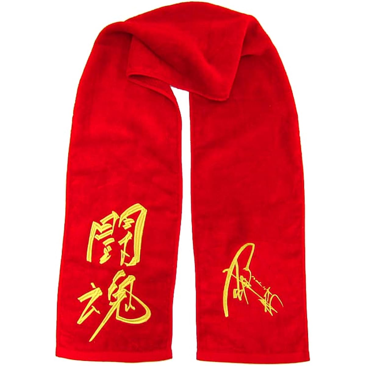 [Character] Antonio Inoki Towel Embroidery Imabari Fighting Spirit Muffler Towel 140 x 20cm Red Red Gold Gold Muffler Towel Official Goods Absorbent New Japan Pro Wrestling New Japan Pro Wrestling