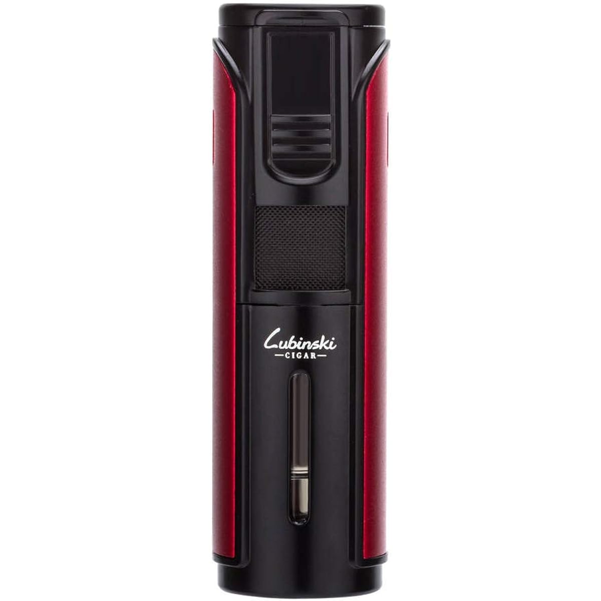 LUBINSKI Direct Injection Turbo Lighter Gas Cigarette Lighter Burner Windproof Injectable Camping Jet Lighter (No Gas) (Red)