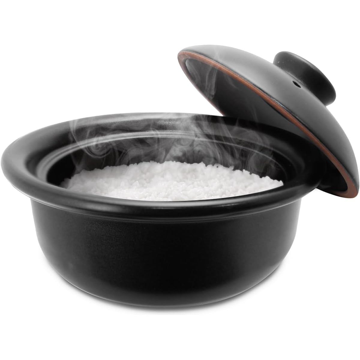 dretec Yokkaichi Banko Ware Earthen Pot Rice for One Person One Pot IH Open Fire New Life 1 Person Earthen Pot Made in Japan For 2 People
