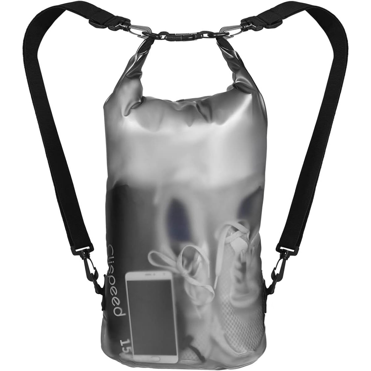 TEHAUX Waterproof Bag, Dry Bag, Storage Bag, Ultra Lightweight, Waterproof, Dustproof, Disaster Prevention, For Climbing, Travel, Backpacking, Outdoor, 15L