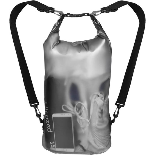 TEHAUX Waterproof Bag, Dry Bag, Storage Bag, Ultra Lightweight, Waterproof, Dustproof, Disaster Prevention, For Climbing, Travel, Backpacking, Outdoor, 15L