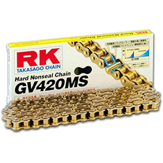 RK GV420MS-140L Drive Chain Electroplated Gold Coat GV420MS
