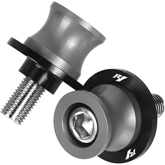 Motorcycle Swing Arm Bobbin Spool Motorcycle 6MMCNC Swing Arm Spool Stand Screw Slider For YA-MA-HA YZF R1 YZFR1 1999-2021 2020 2004 2005 2006 2007 2008 2009 2010 (Color: Gray)