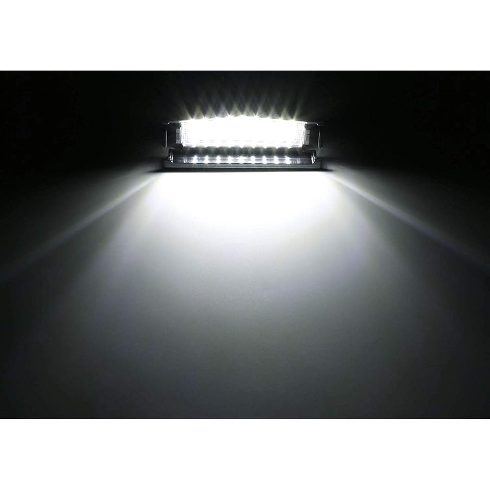 IJDMTOY OEM-FIT 3W Full LED License Plate Light Assemblies Mazda MX-5 Miata Roadster compatible 18-SMD XMD XMD Xenon White LED Diode