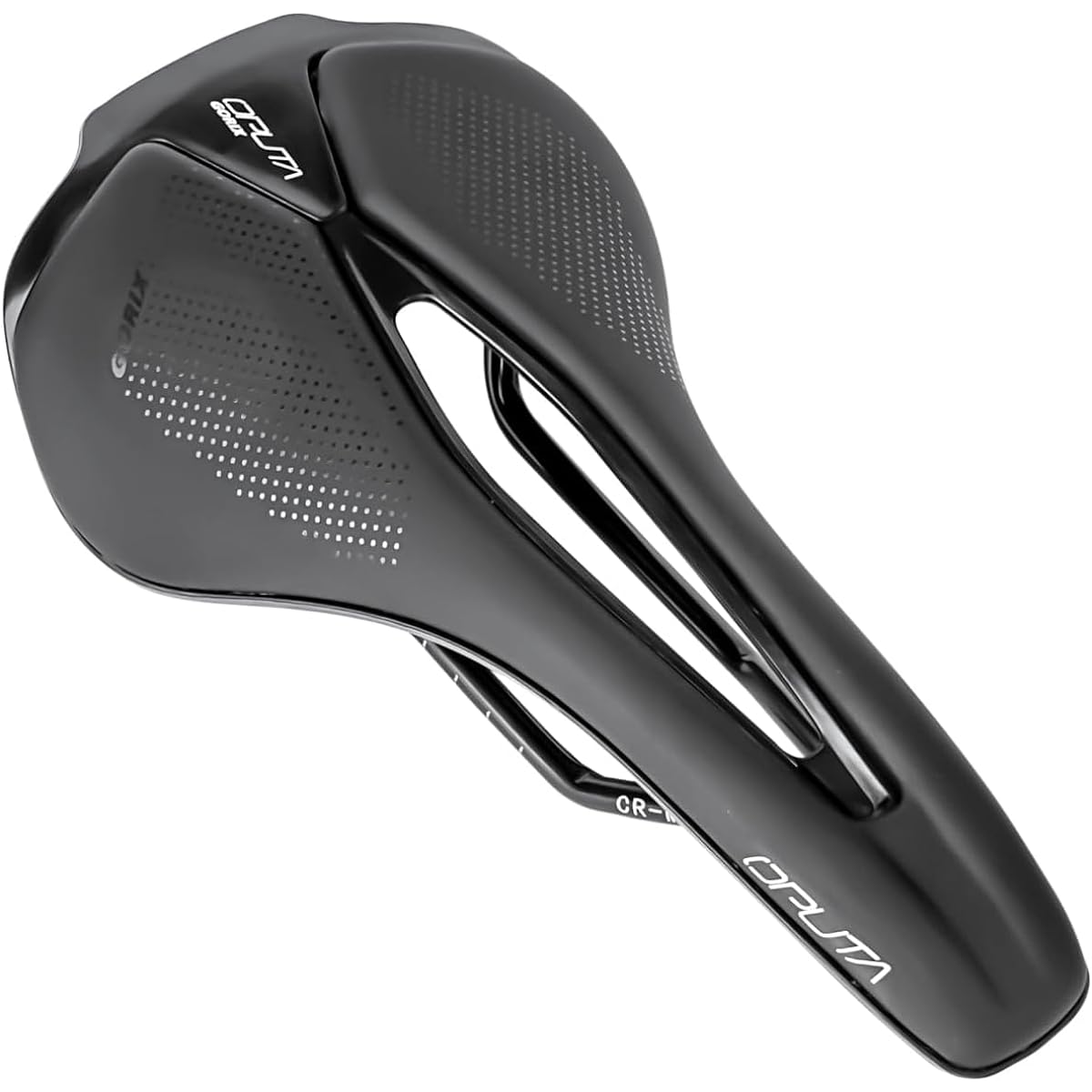 GORIX Saddle, Bicycle, Short Nose, Road Bike, Short Saddle, Perforated, Lightweight, Shock Absorption, Bicycle Saddle Replacement, Stylish, Customized (oputa-2) Cross Bike, Cyclocross, MTB, Mini Velo and Other Bicycles