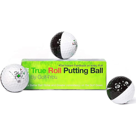Putting aid for golf practice. Pack of 3 high quality golf practice balls. A true roll putting ball. Golf Practice Training Alignment Improvement Golf Practice Training Putting Balls