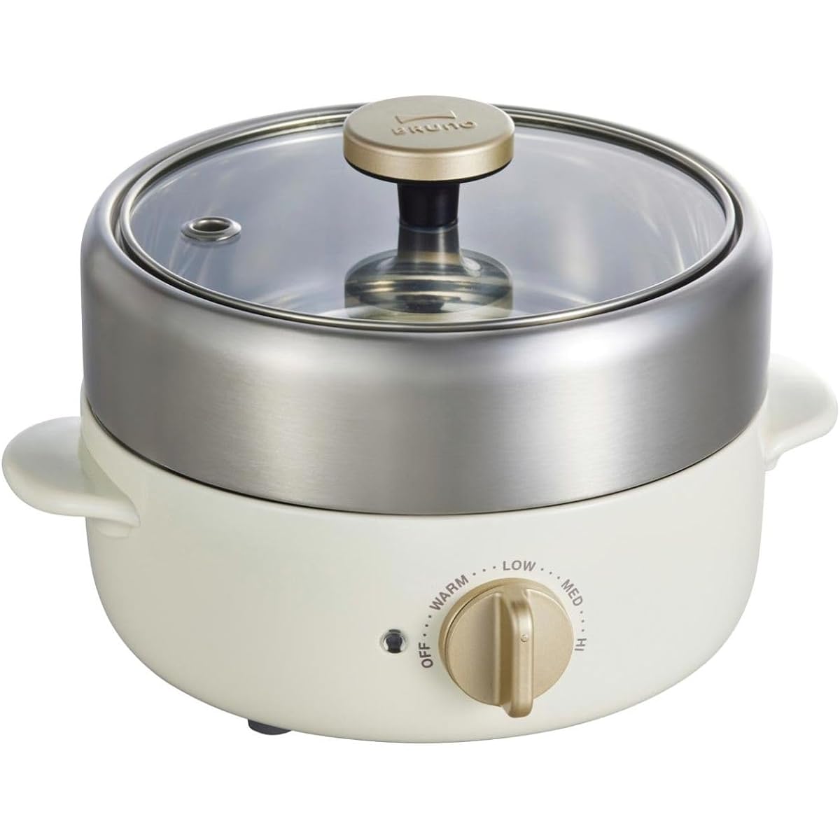 BRUNO Electric pot for one person, for two people, compact multi-grill pot, tabletop, white BOE115-WH