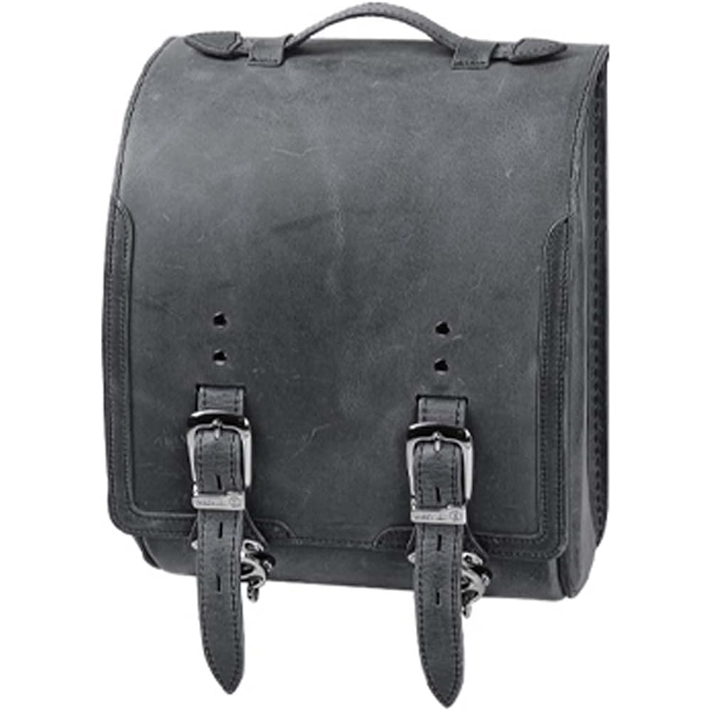 DEGNER School Bag Style Leather Saddle Bag LEATHER SADDLEBAG SB-98 (Black)