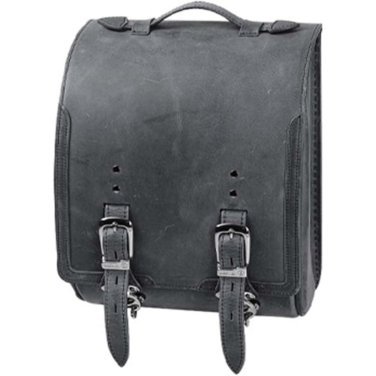 DEGNER School Bag Style Leather Saddle Bag LEATHER SADDLEBAG SB-98 (Black)