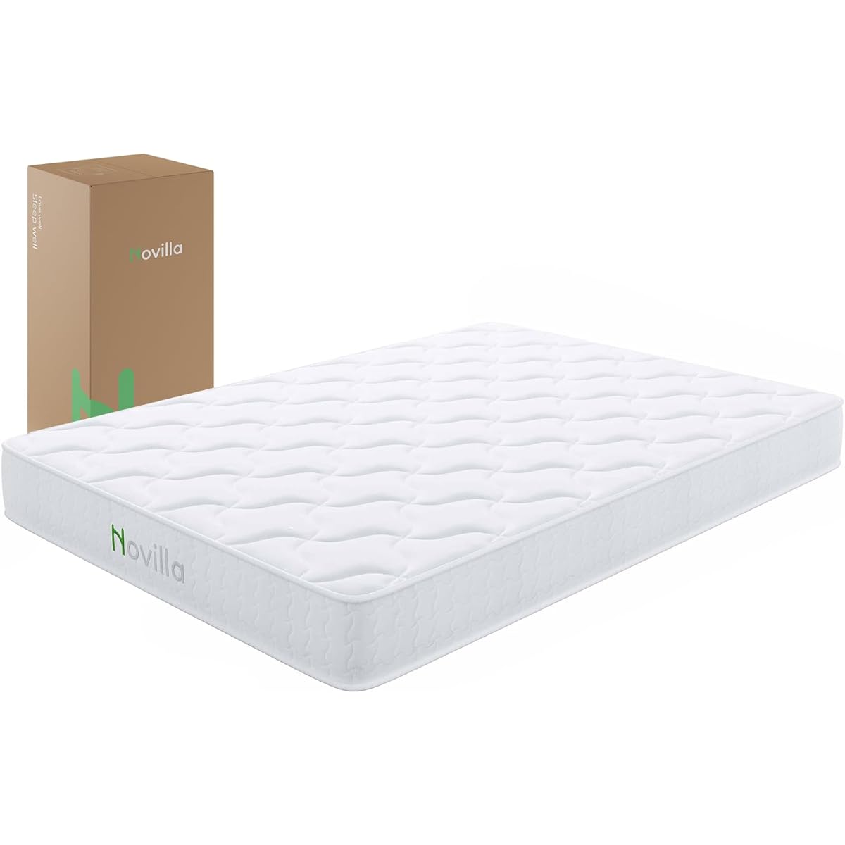 Novilla Mattress, Double Pocket Coil Mattress, Good Sleep, Bed Mattress, Firm, High Density Coil, Luxury Spring Mattress, Thickness 18cm, Body Pressure Dispersion (140*195*18cm)