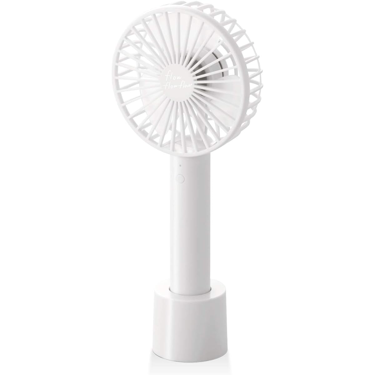 [2020 Model] ELECOM USB Fan, Large Air Volume, Handy, with Charging Tabletop Stand, White FAN-U205WH