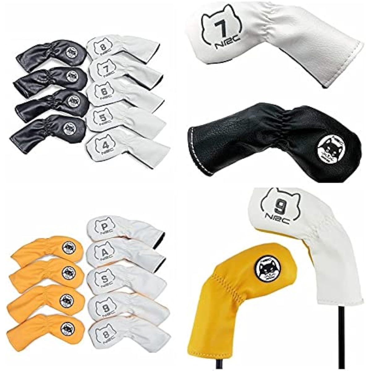 Iron cover 9 piece set with number Akita dog