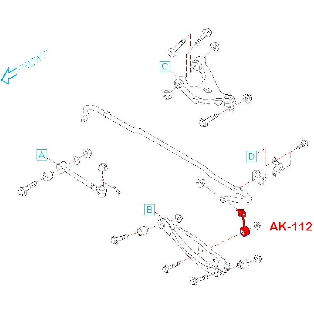 GODSPEED AK-112-B Rear Adjustable Swaver Endink Aluminum Sion FR-S 2013-16 Compatible