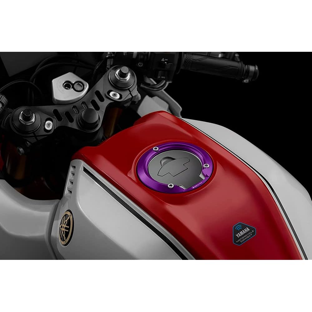 BIKERS BK-Y0432-PUR Fuel Cap Ring YZF-R25 MT-25 Shaved Aluminum Purple