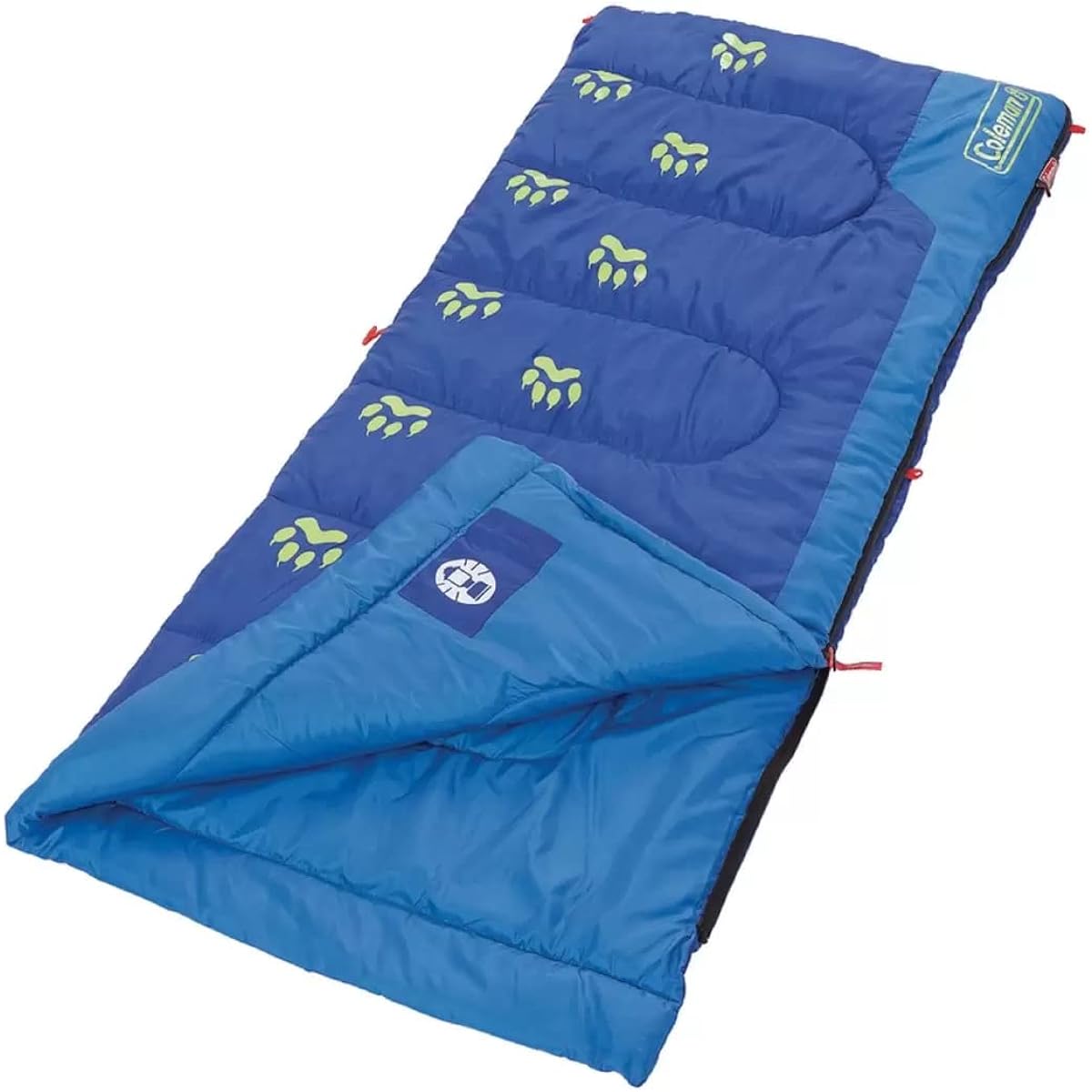 Coleman Children's Glowing Sleeping Bag Berry Cobalt Pink Blue Blue Storage Bag Included 152 x 66 cm Comfortable Temperature 10 degrees Sleeping Bag Sleeping Bag (Cobalt)
