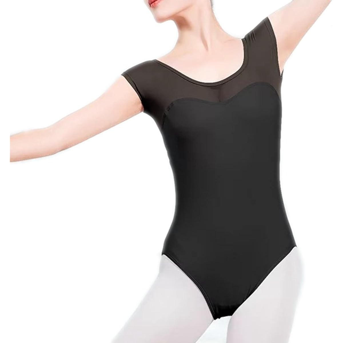 (Little Thing) Little Thing Junior & Adult Ballet Leotard Cotton Lined Mesh Beautiful Back No Skirt 155-180cm 3 Colors