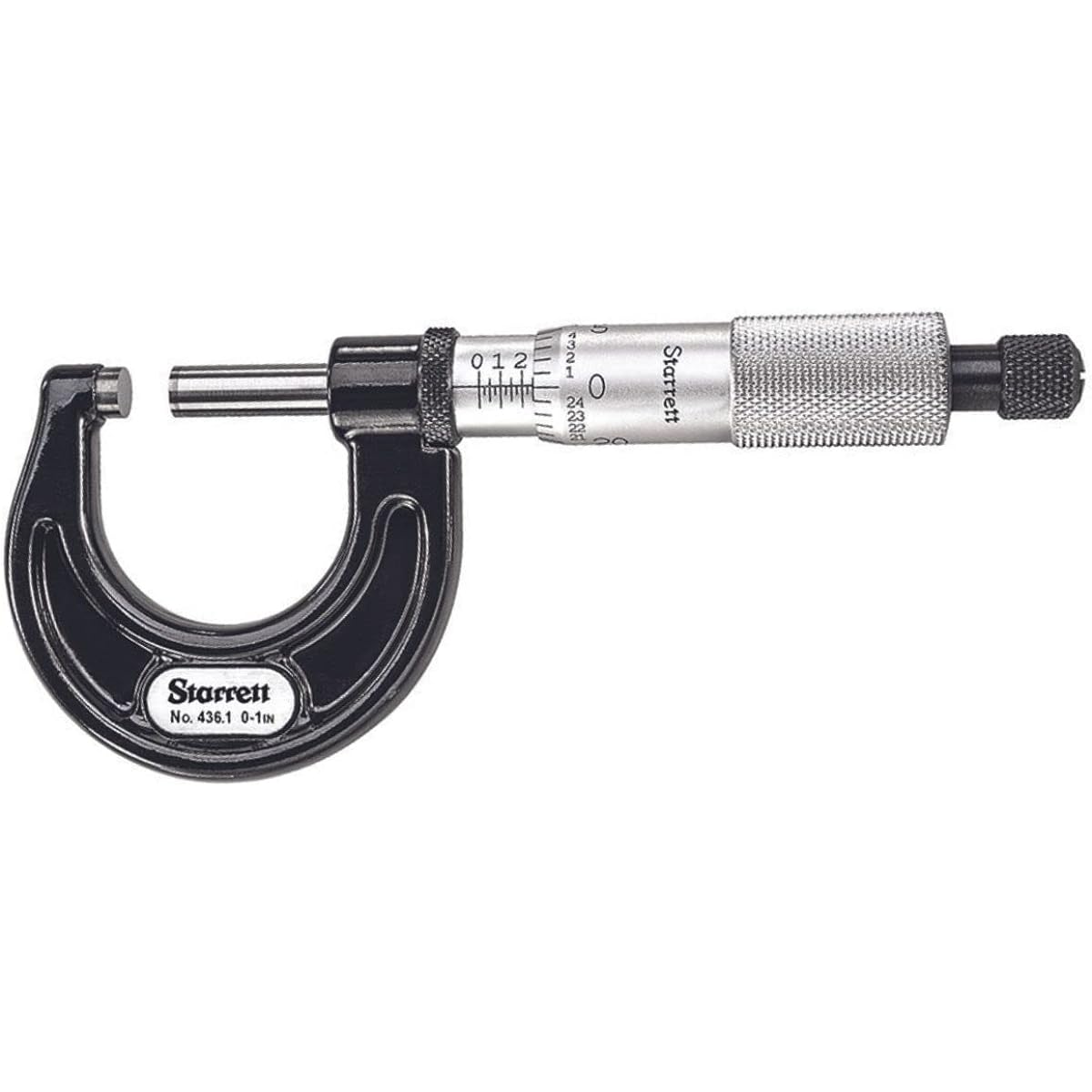 Starrett 436.1XRL-1 outer micrometer ratchet stop lock nut carbide 0-1 inch range 0.0000 inch scale