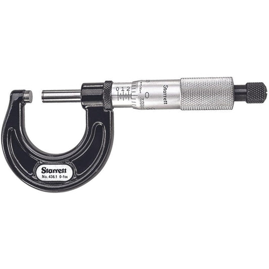 Starrett 436.1XRL-1 outer micrometer ratchet stop lock nut carbide 0-1 inch range 0.0000 inch scale