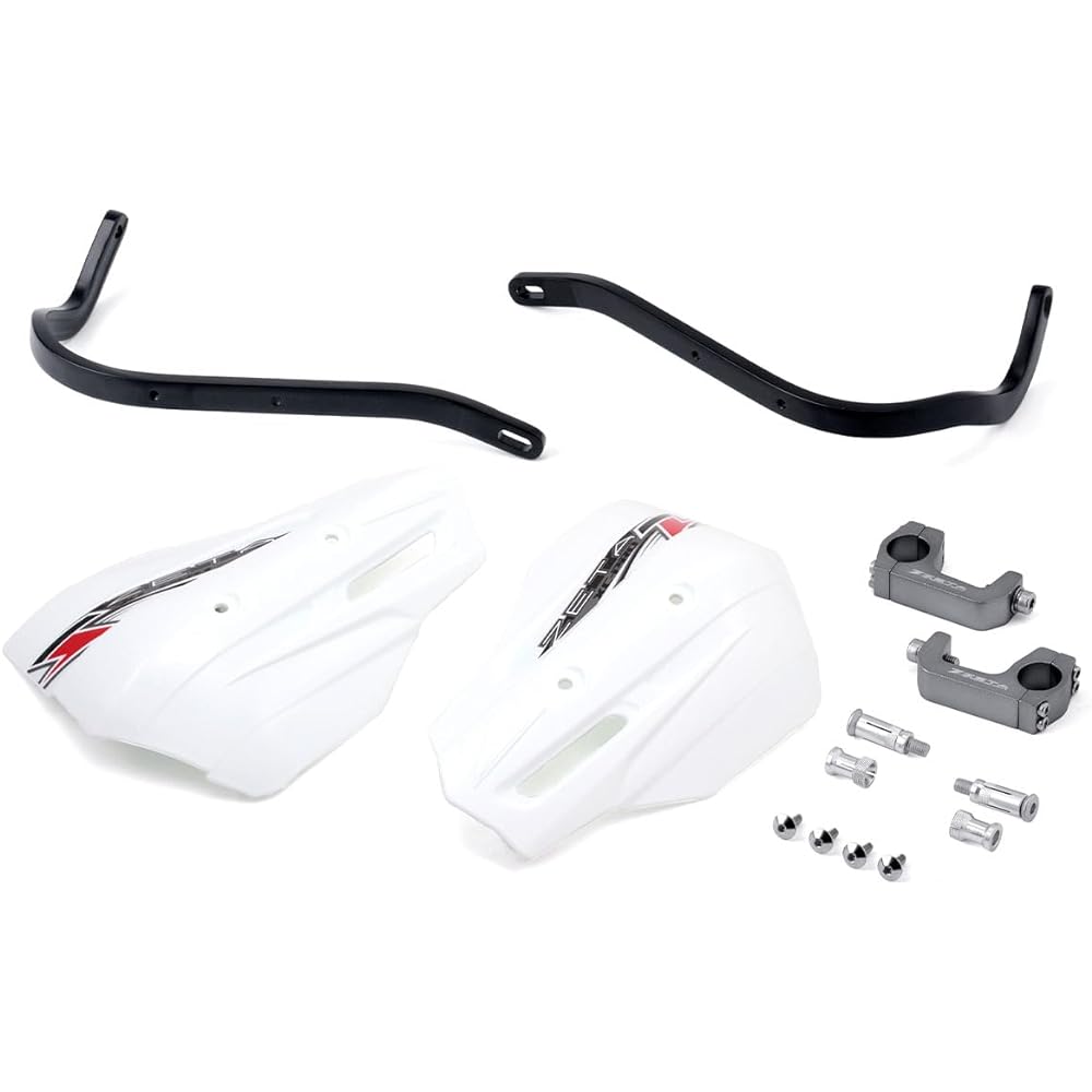 Dirt Freak ZETA Armor Handguard XC-PRO Kit for Large Diameter Bar (28.6mm) U Clamp Black/White ZE72-5050