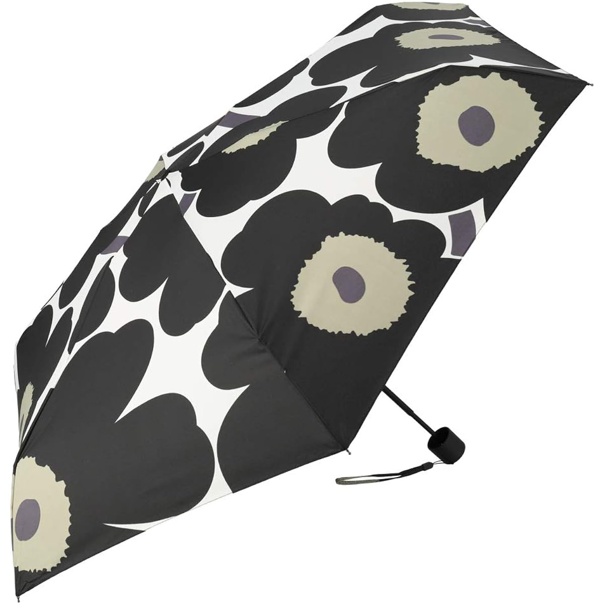 marimekko (Marimekko) Folding Umbrella White Black 16.5x5x5cm [Parallel Import]