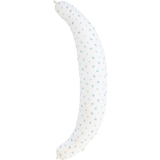 Sandesica Washable Body Pillow for Pregnant Women Polyester Cotton (L Size) [Made in Japan] (Nemophila (Nude with Button) 4265-8888-81)
