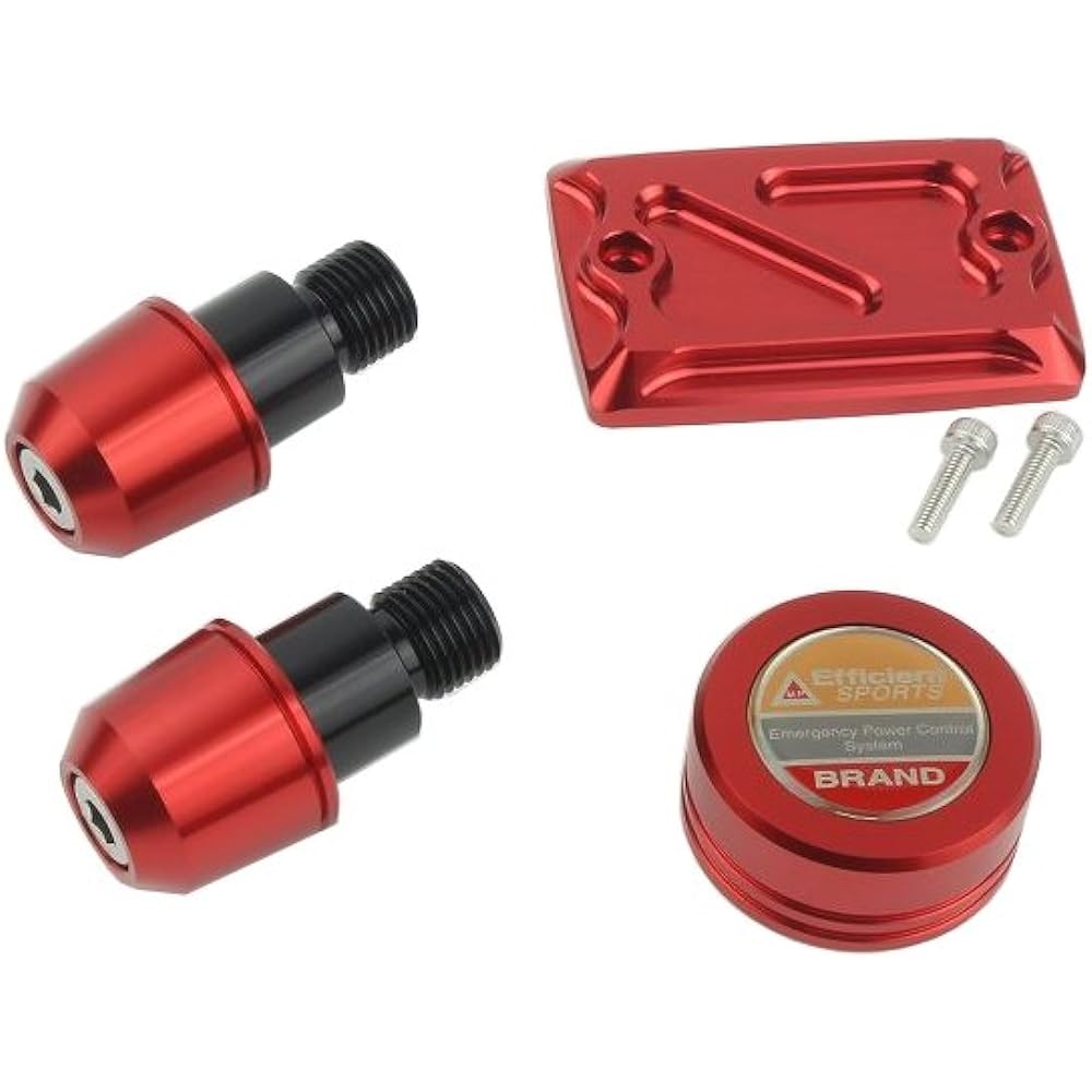 POSH Motorcycle Supplies Dress Up 3 Piece Set Red Yamaha MT-07 MT-09 065049-02 Bar End Cap