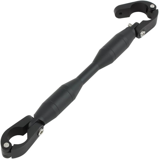 POSH Motorcycle Handle Brace Set Matte Black Shaft (187mm) + Clamp (22.4mm)