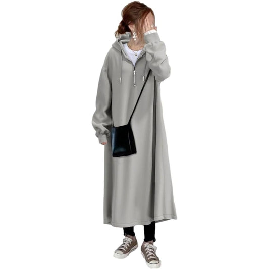 [J-Scott] One Piece Women's Sweatshirt Long Length Hooded Long Sleeve Loose Relaxed JS129