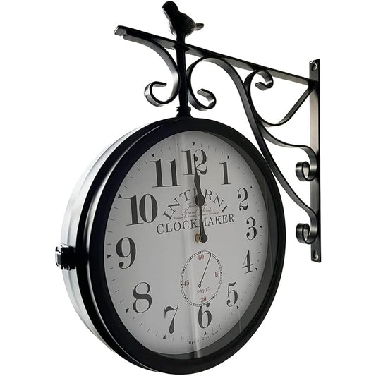 Double-sided radio controlled wall clock manbo-ana Diameter 31cm Radio controlled clock Silent Present Wall clock Stylish Wall clock Scandinavian Clock Interior