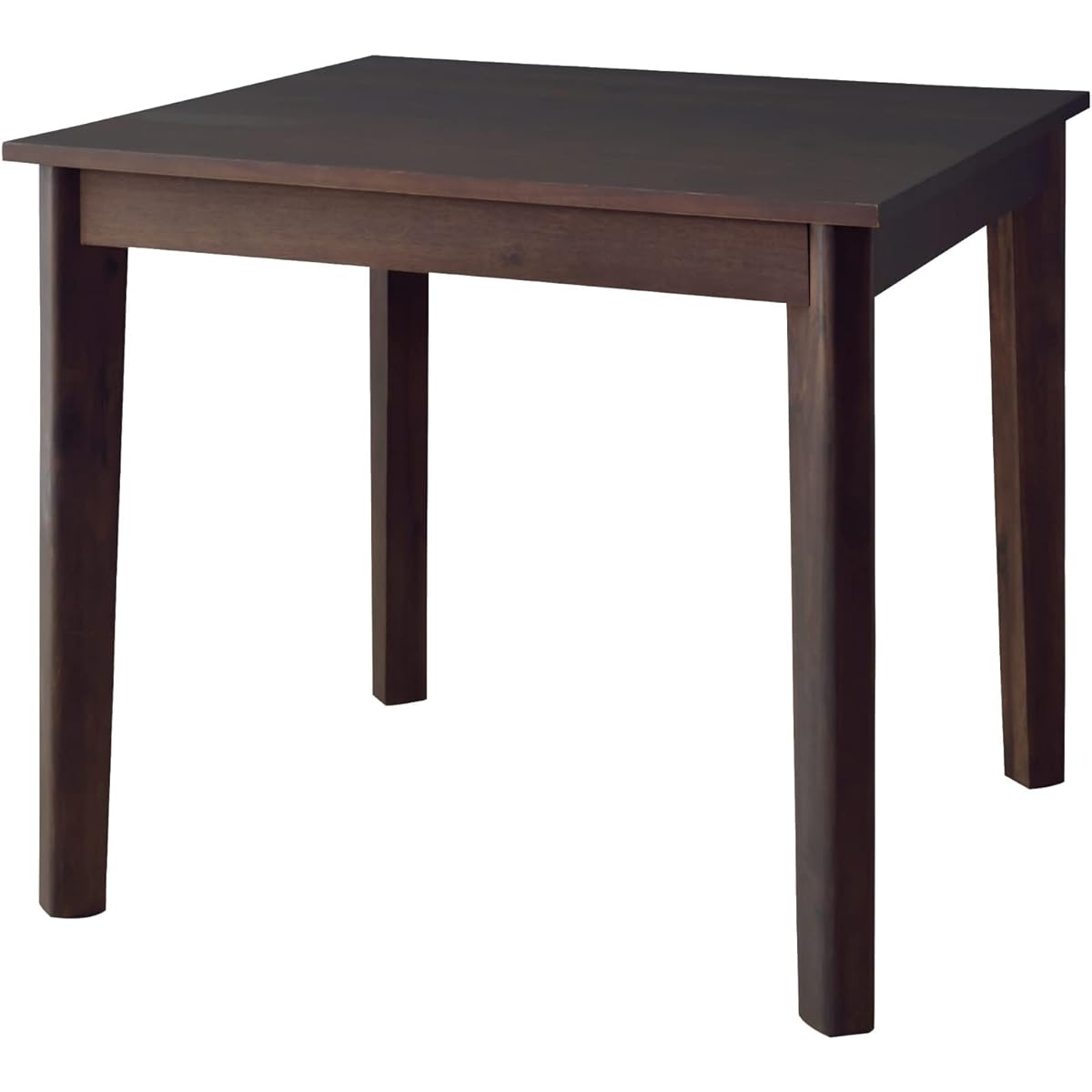 Palette Life Dining Table, Width 80cm, For 2 People, Stylish, Wooden Desk, Square, Compact, Small, Modern, Simple, Dark Brown