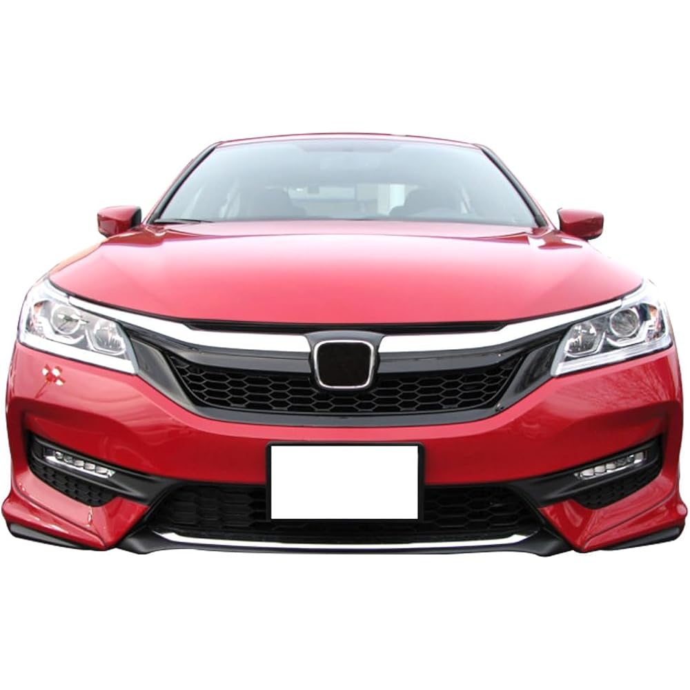 IKON MOTORSPORTS Front Lip Splitter 2016-2017 Honda Accord Sedan HFP Style Unpainted Black PU polyurethane Front Bumper Lip Spoiler