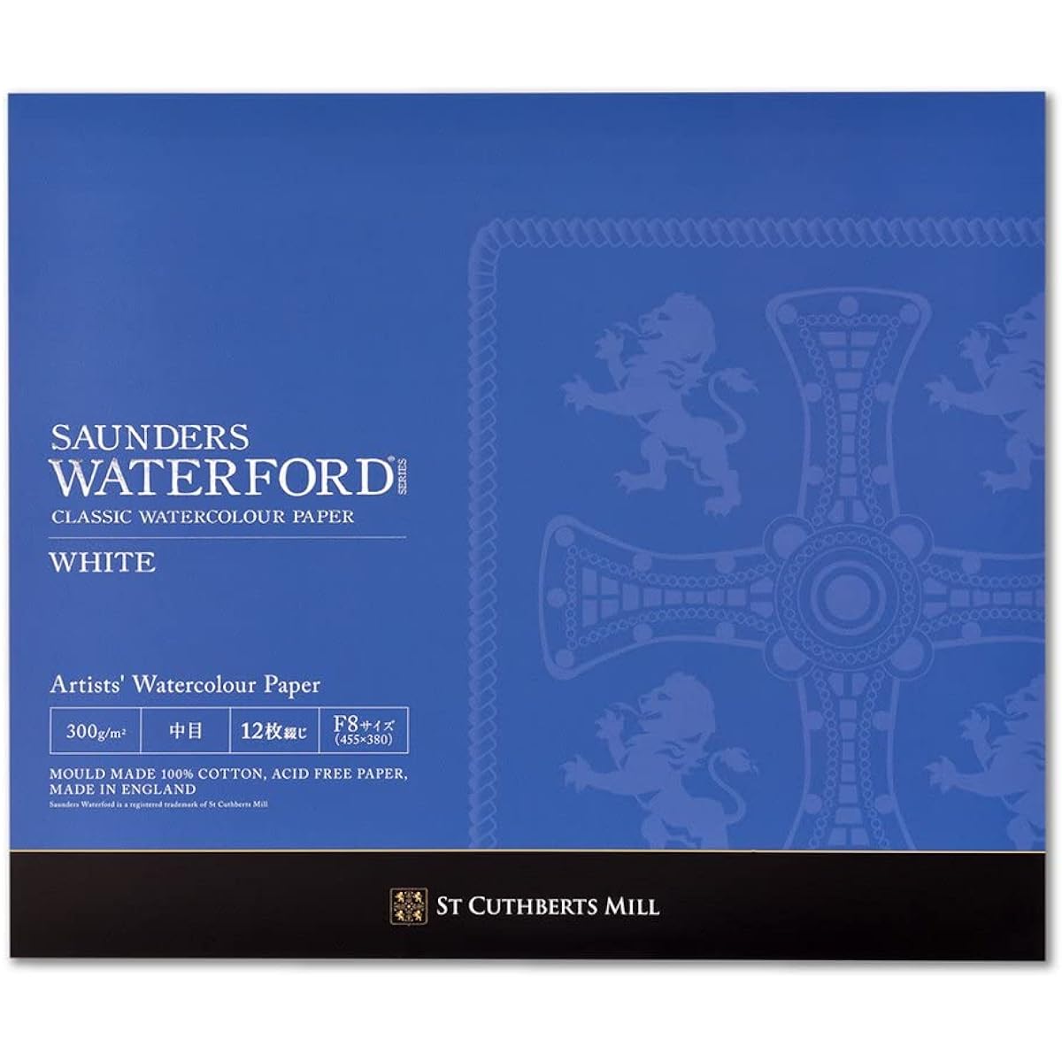 Holbein Waterford Watercolor Paper EHB-F8 White Medium Grain 300g F8 Size Block Type 12 Sheets Bound 270935