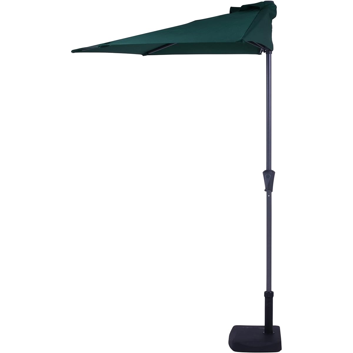 Fuji Boeki Parasol Width 270 x Depth 139 x Height 234 cm Green Garden Semicircle Parasol Crank Opening/Closing Aluminum 37853 Large
