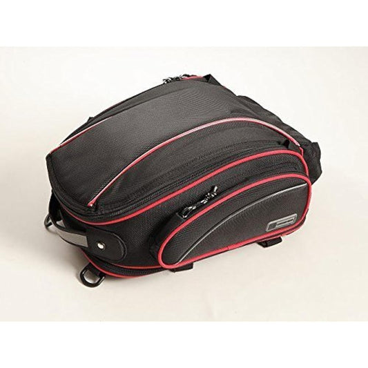 DEGNER Adjuster Seat Bag 9.5-16L Black/Red Piping NB-119