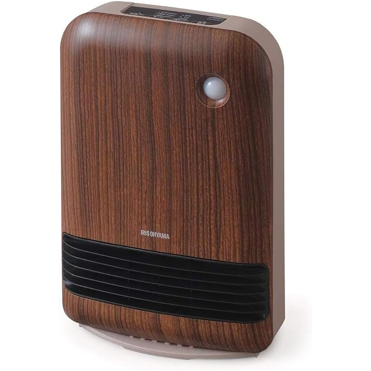 IRIS OHYAMA Heater, Ceramic Fan Heater, Heating Equipment, Electric, Feet, Small, Warm Air, Energy Saving, Dressing Room, Comes with Motion Sensor, Large Air Volume, Wood Grain, Brown JCHM-12TD4-DTM
