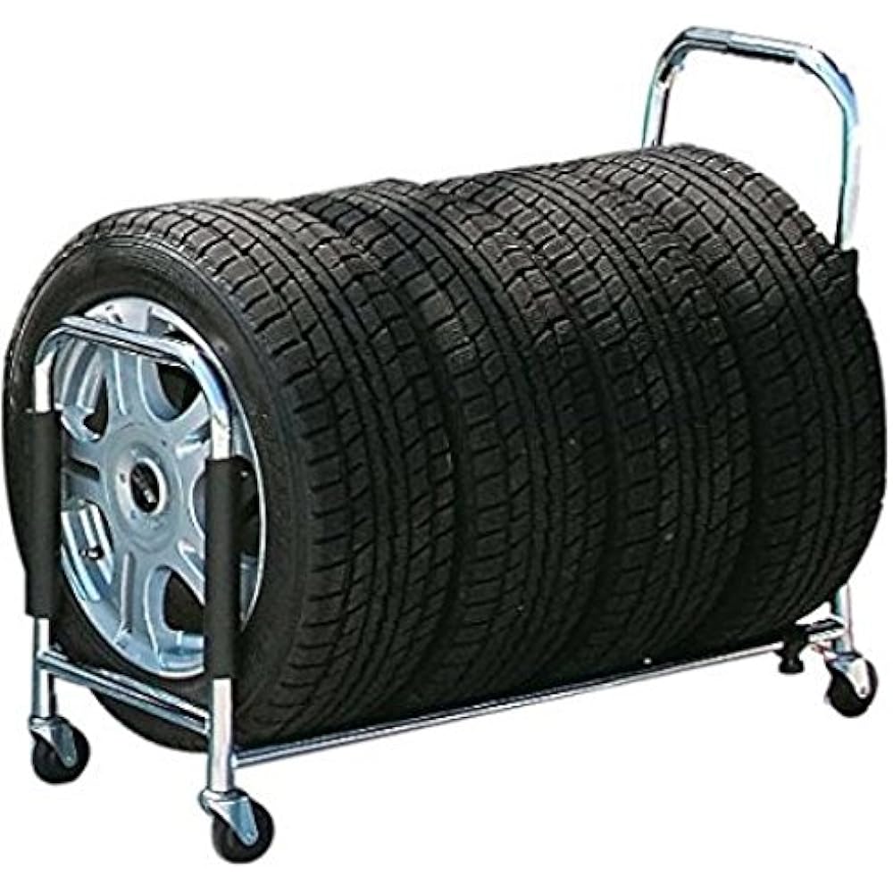 BONFORM Tire Storage Cover Tire Rack for Light/Regular Cars 4 Pieces with Tire Cover 4 Pieces (S-L) Silver 7250-40SI