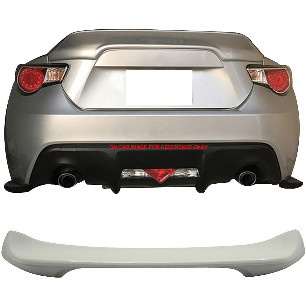Painted Trunk Spoiler 2013-2014 Sion FR-S Subaru BRZ compatible Painted White Out/Satin White ABS Vehicle General Trunk Rear Wing Tail Roof Top Lid and other colors IKON Motorsports