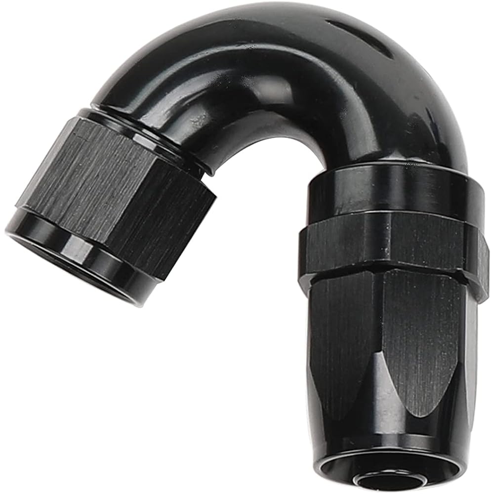 Aluminum One Piece Full Flow Sever Horse End -6an Black X1136-1206