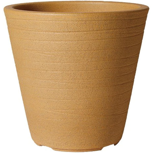 Plus Garden Flowerpot Cover for Shave Planter No. 10, Φ400mm, No Bottom Hole, Mustard Yellow, Shigaraki Ware 280-05