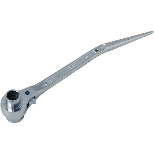 Top Industry (TOP) Ratchet Wrench Tatsuya Model Fully Polished Tobi Specification Curved Shino 17x21mm Scaffolding Housing Towel Tools RM-17x21N-BT-SV Tsubame-Sanjo Made in Japan