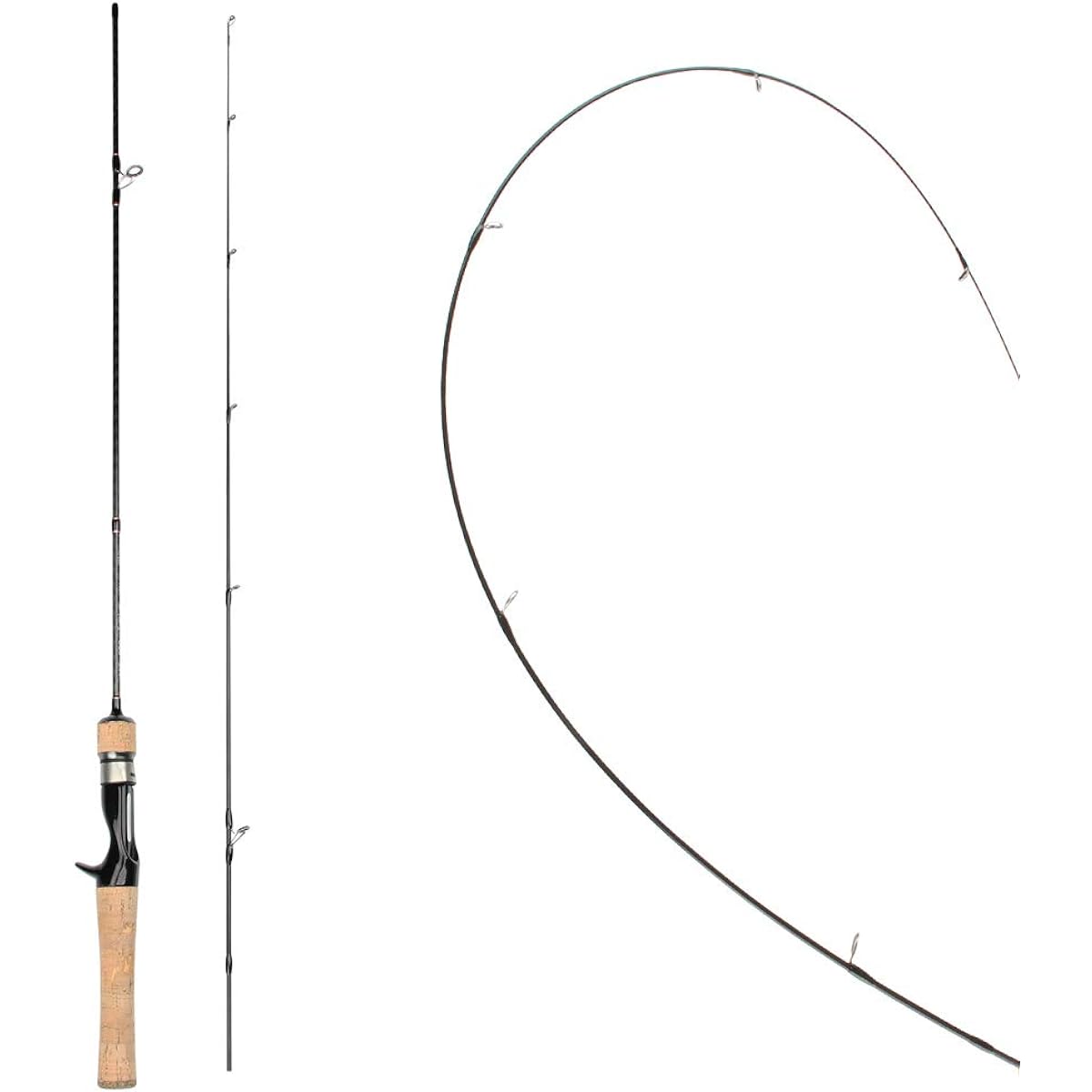Rosewood Ultralight Spinning/Casting Rod Cork Handle Fishing Rod with Sensitive and Sturdy Tip Crappie Trout Panfish Ultralight 5ft 5.5ft 6ft
