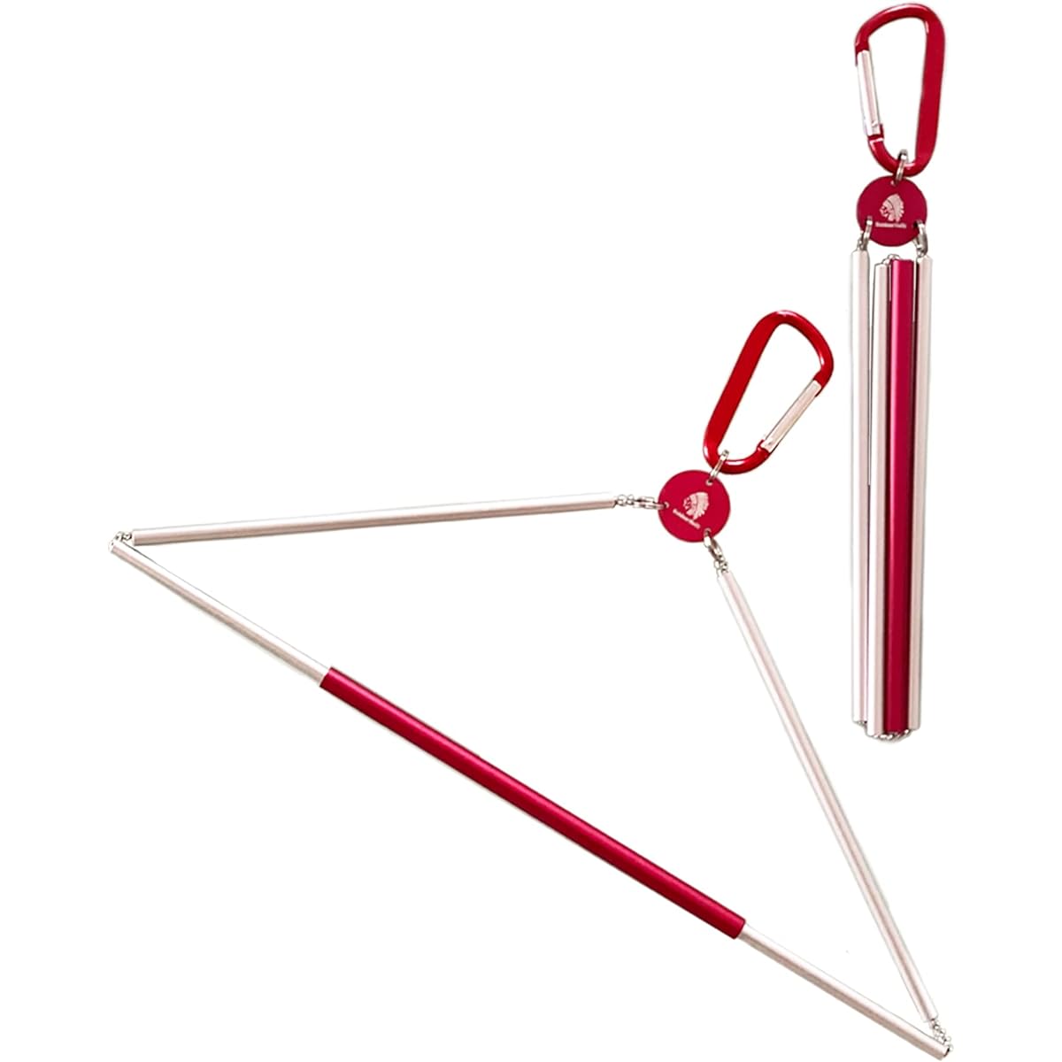 OutdoorHolic Hanger, Folding Hanger, Outdoor Hanger, Carabiner, Foldable, Aluminum, Lightweight, Compact ORIGER (Red)