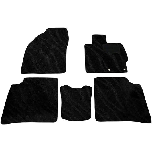 Cuore Car Mat Floor Mat (Toyota Prius 30 Series) <Early Model> Wave Black Domestic Production Non-Slip Shape Car Mat