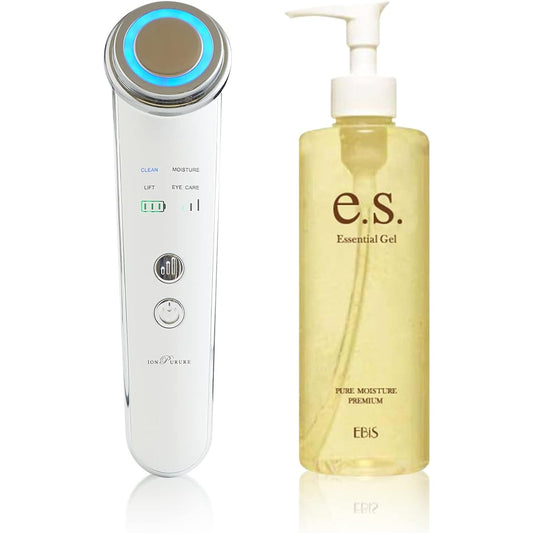 Ion Pull Recreate (White) Facial Beauty Device Iontophoresis EMS LED Microcurrent Facial Beauty Device Gel Included